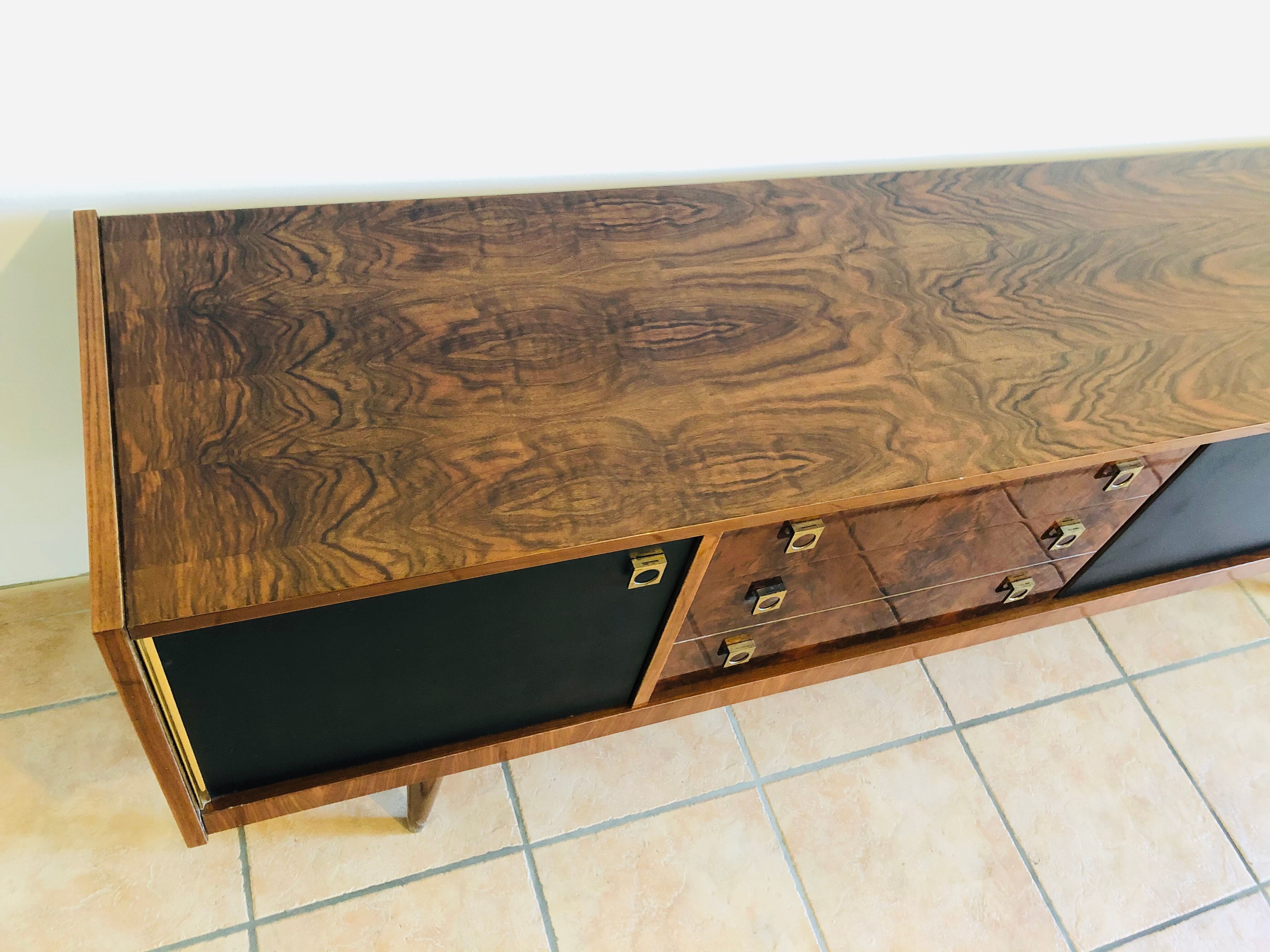 Vintage walnut sideboard 1960