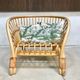 Handcrafted Bamboo lounge chair with leather lacings, Italy 1970s