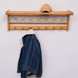 Solid Oak hanging Coatrack Johan Wulfers 1950s Holland