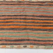 Pinstriped Pattern Vintage Kilim Rug, 201x227Cm