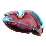 Large Sommerso Murano Glass Ashtray by Flavio Poli, Italy, 1960s