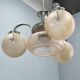 Art Deco Pink Glass Chandelier, Czechoslovakia, 1940s