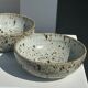 Duo of speckled ceramic bowls