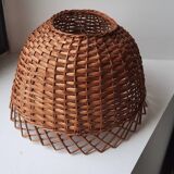 Lampe vintage en osier