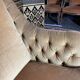 Gold velvet toad sofa