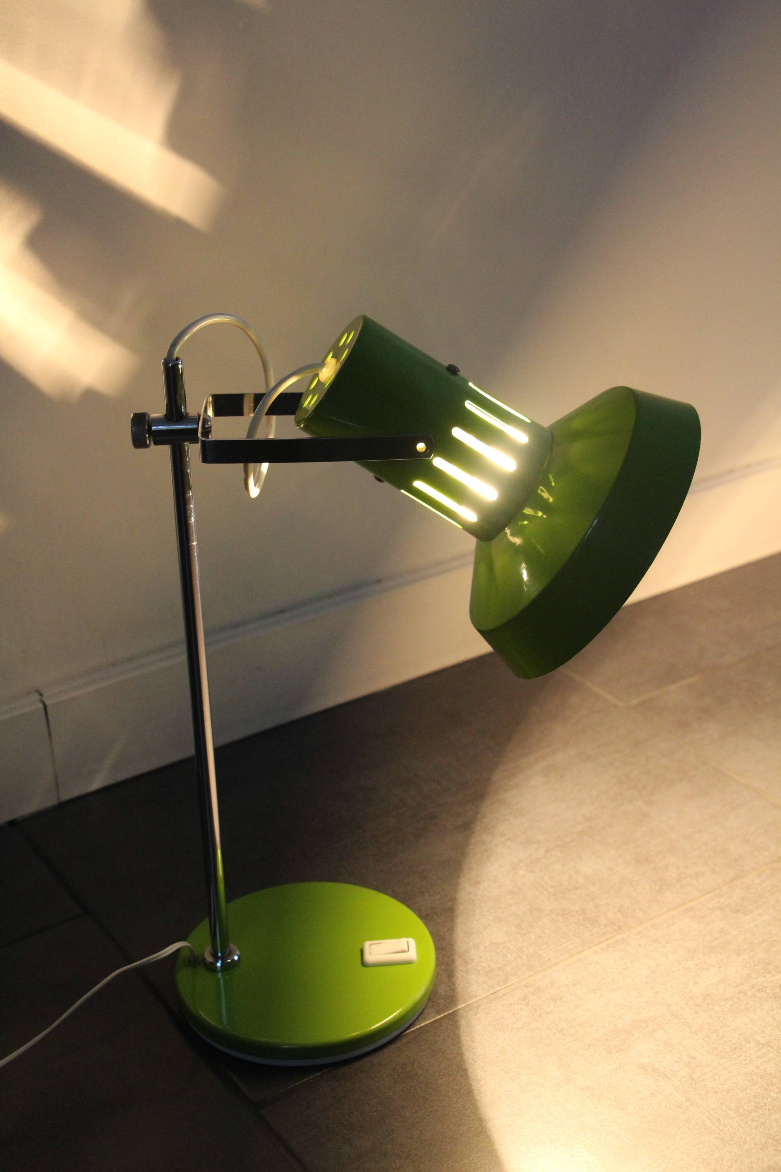 Vintage green desk lamp 70's