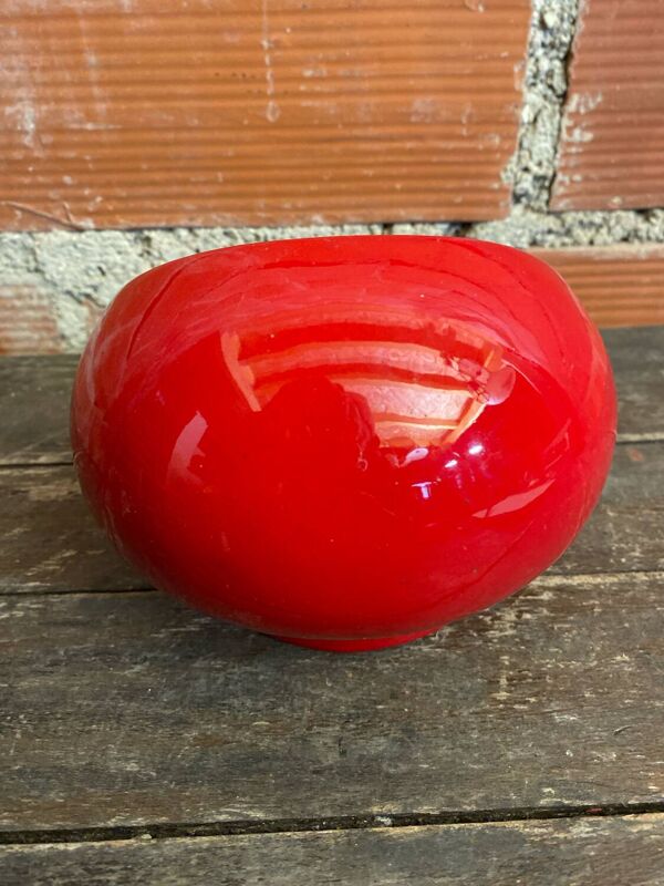 Vide Poche Sphérique GABBIENELLI Céramique Rouge Made in Italy Vintage