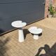 2x Eros Side table Angelo Mangiarotti Carrara marmer Nieuwstaat!