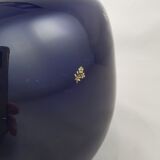 Ball vase, Sèvres porcelain. Blue and gold
