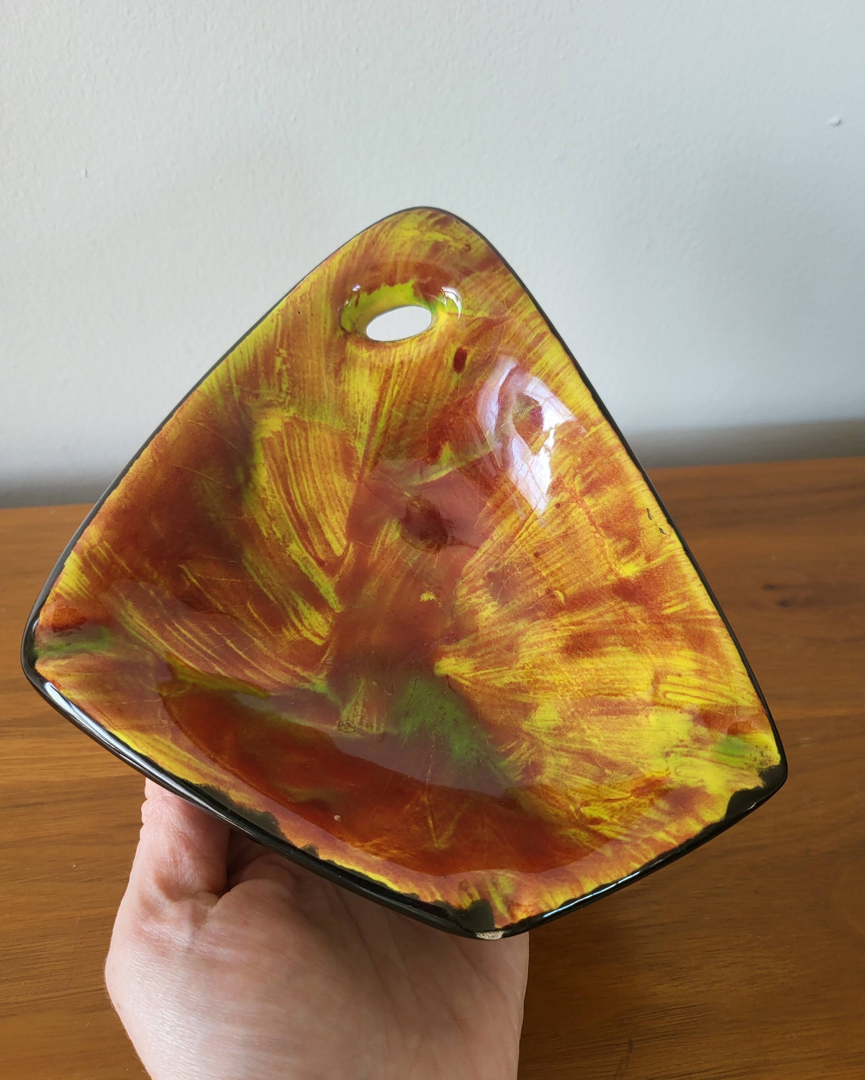 Vintage Ceramic Ashtray Pocket Tray