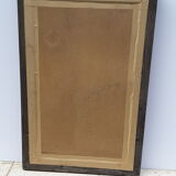 Miroir de style Napoléon III noir et or 60x90cm