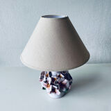 Terracotta lamp flower in relief