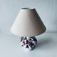 Lampe terre cuite fleur en relief
