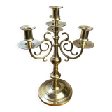 Candlestick, four-light brass candelabra