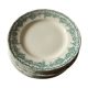 Lot 8 flat plates Terre de Fert vert Fleurs Argenton Saint Amand