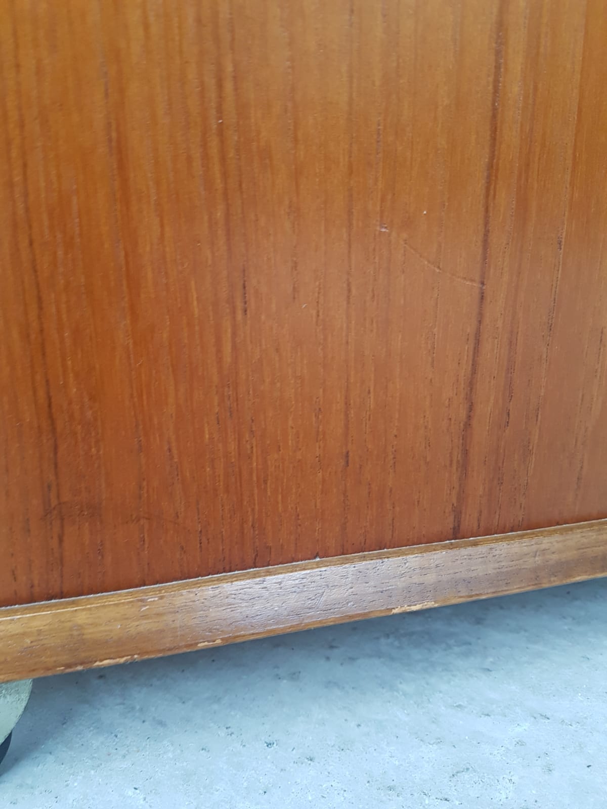 Vtg Mid Century Teak Blanket Ottoman Storage Chest Trunk Window Box Seat Bench