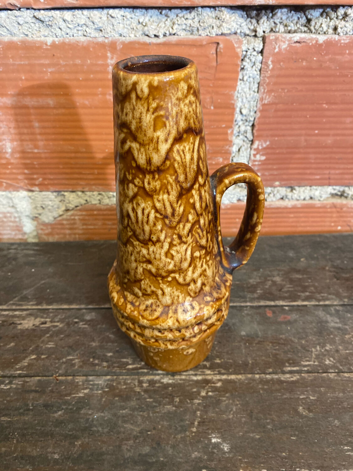 Brown ceramic vase West Germany, 1960s