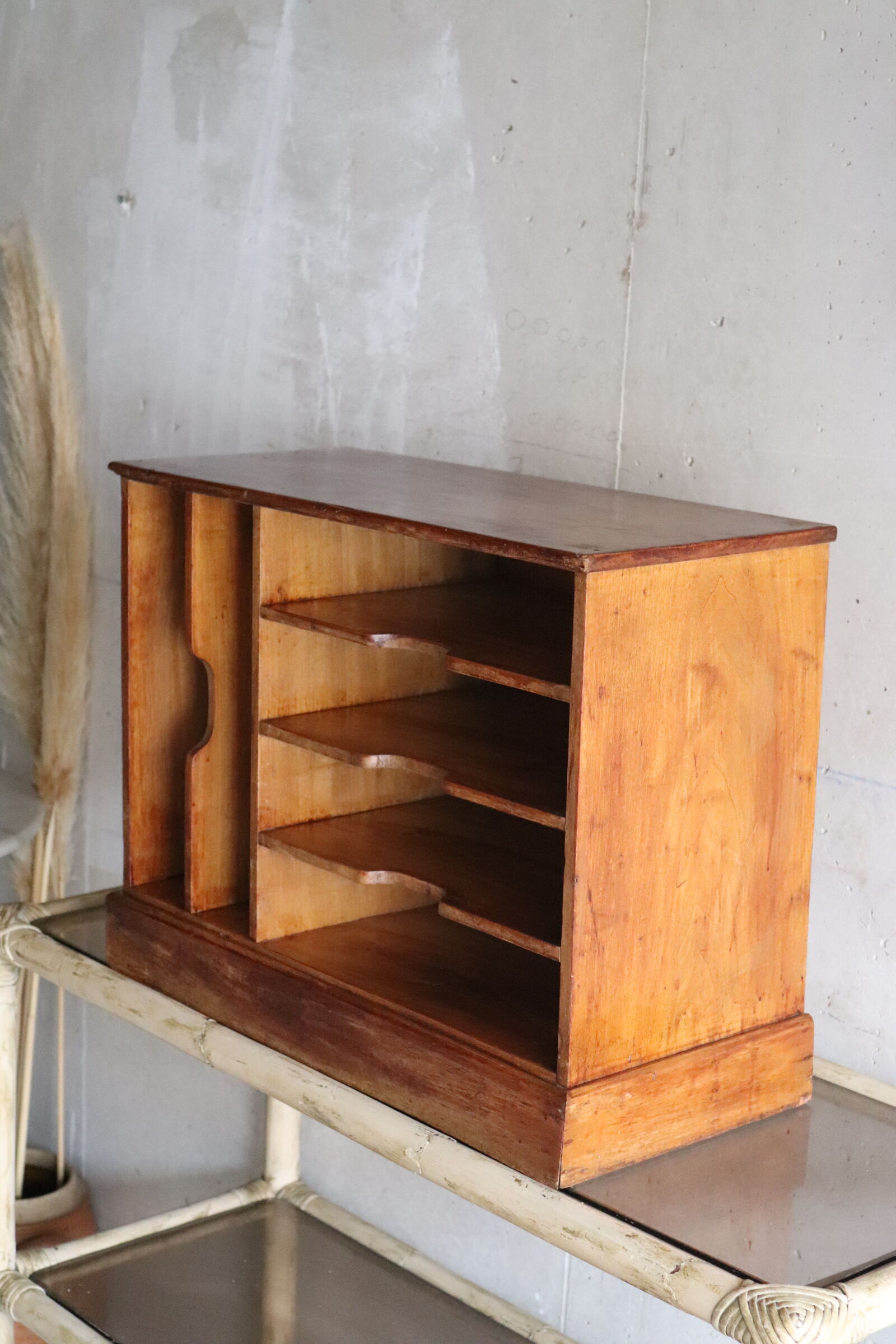 Office sorter, old wooden document holder