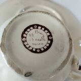 2 large Breton cups with saucers