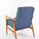 Fauteuil fox bleu chiné