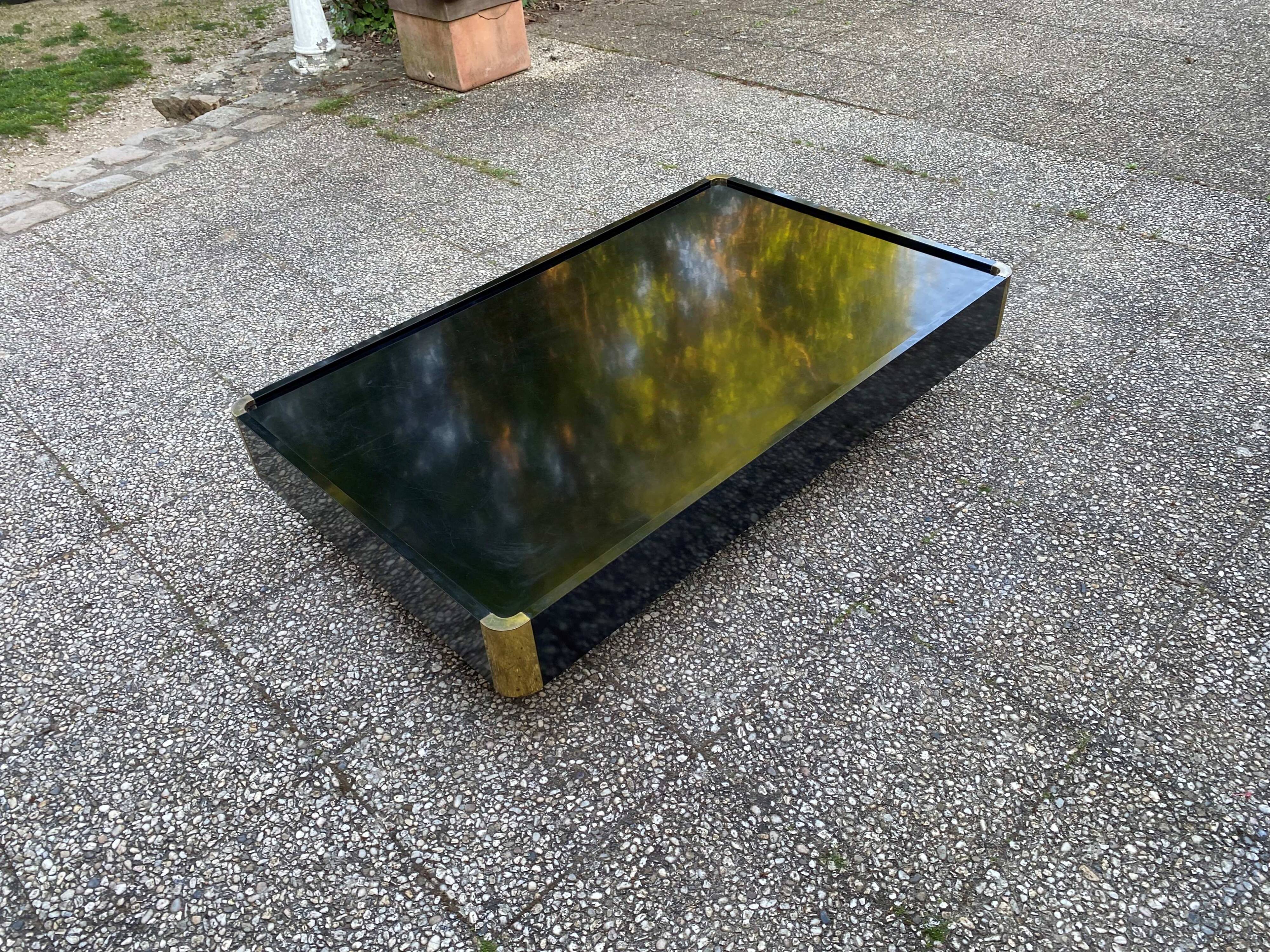 Vintage black coffee table from the 50s