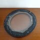 Oval frame Napoleon III blackened wood and blown glass glass glass 24 x 21.5