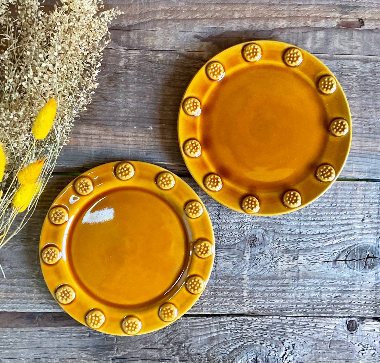 4 vintage France dessert plates