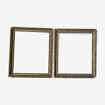 Set of 2 golden frames 54x64cm