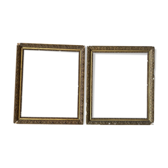 Set of 2 golden frames 54x64cm