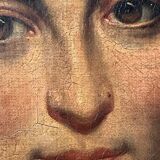 Ancien tableau portrait peinture à l’huile vers 1840