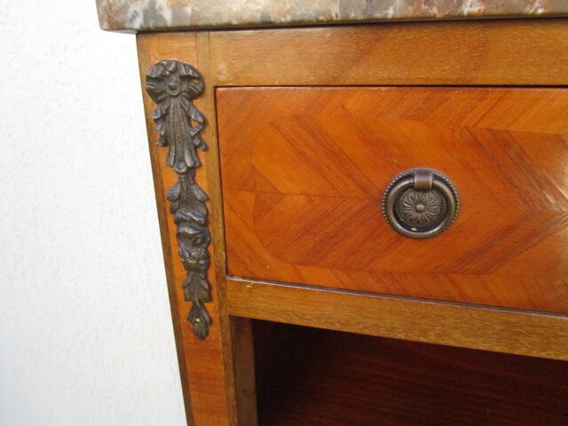 Bibus old marquetry and bronze ornament