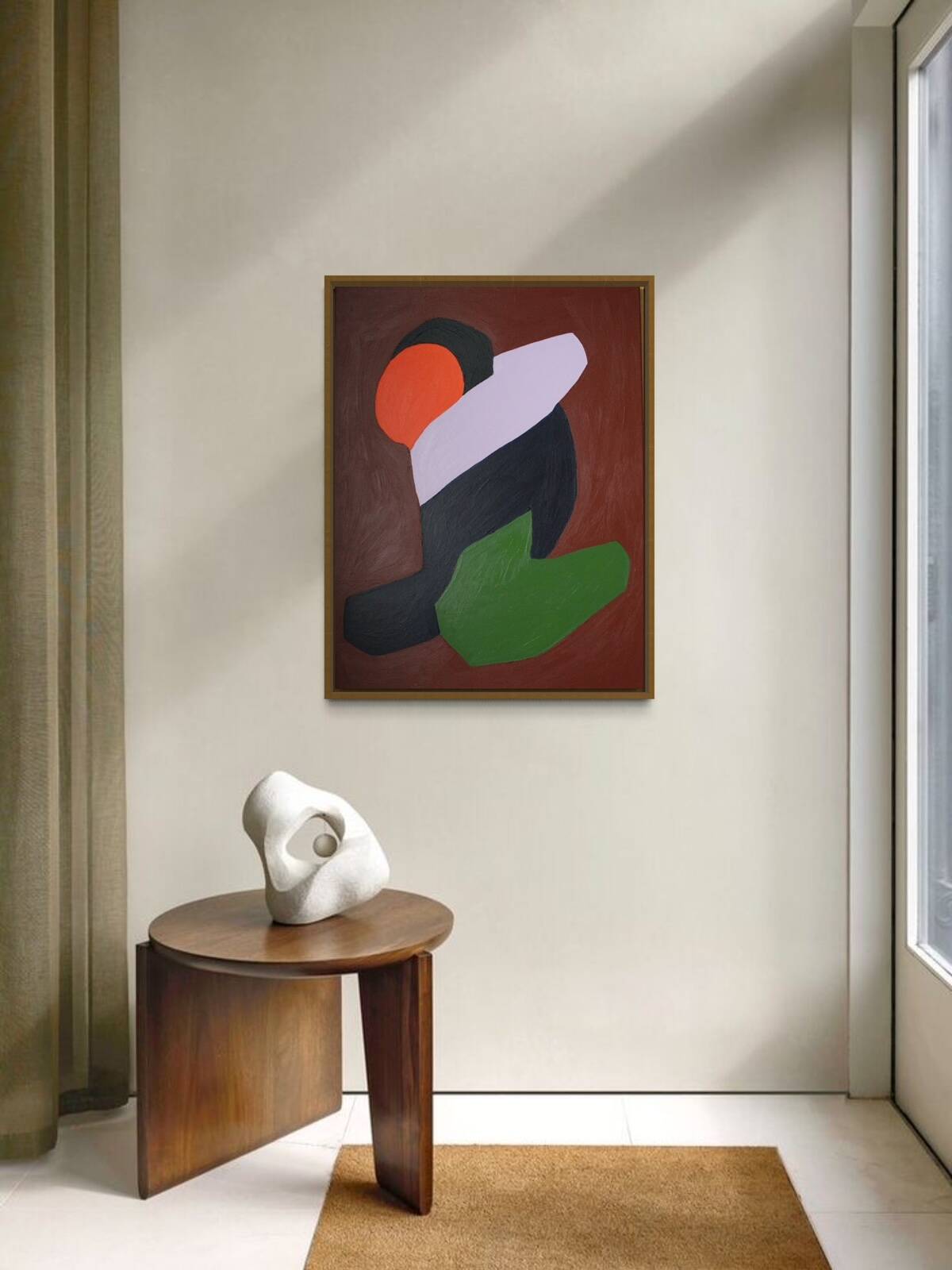 Lovers minimalist couple painting