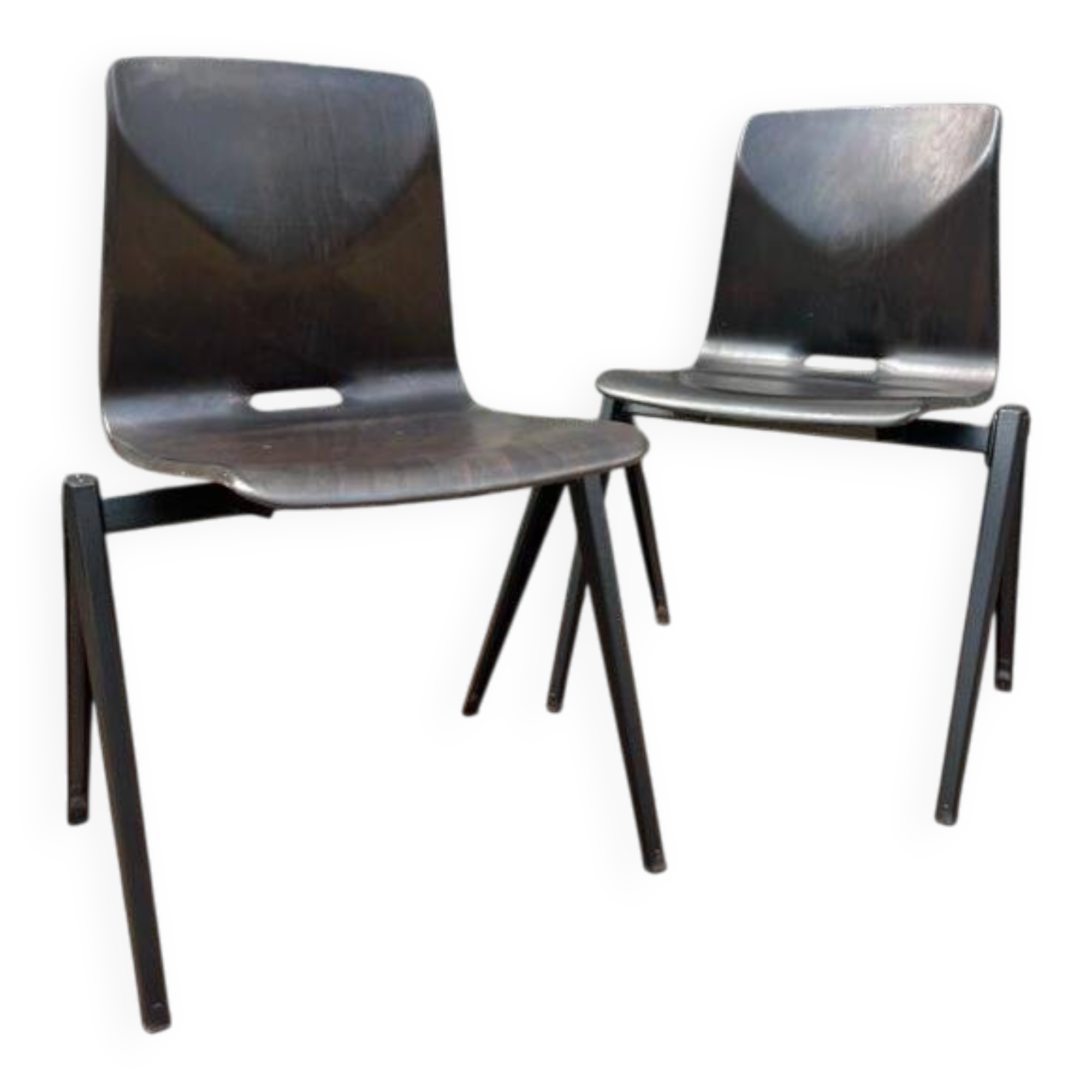 Vintage Galvanitas S22 chair by Wim Rietveld, dark brown