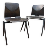 Vintage Galvanitas S22 chair by Wim Rietveld, dark brown