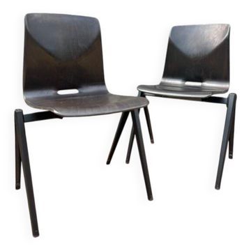 Vintage Galvanitas S22 chair by Wim Rietveld, dark brown