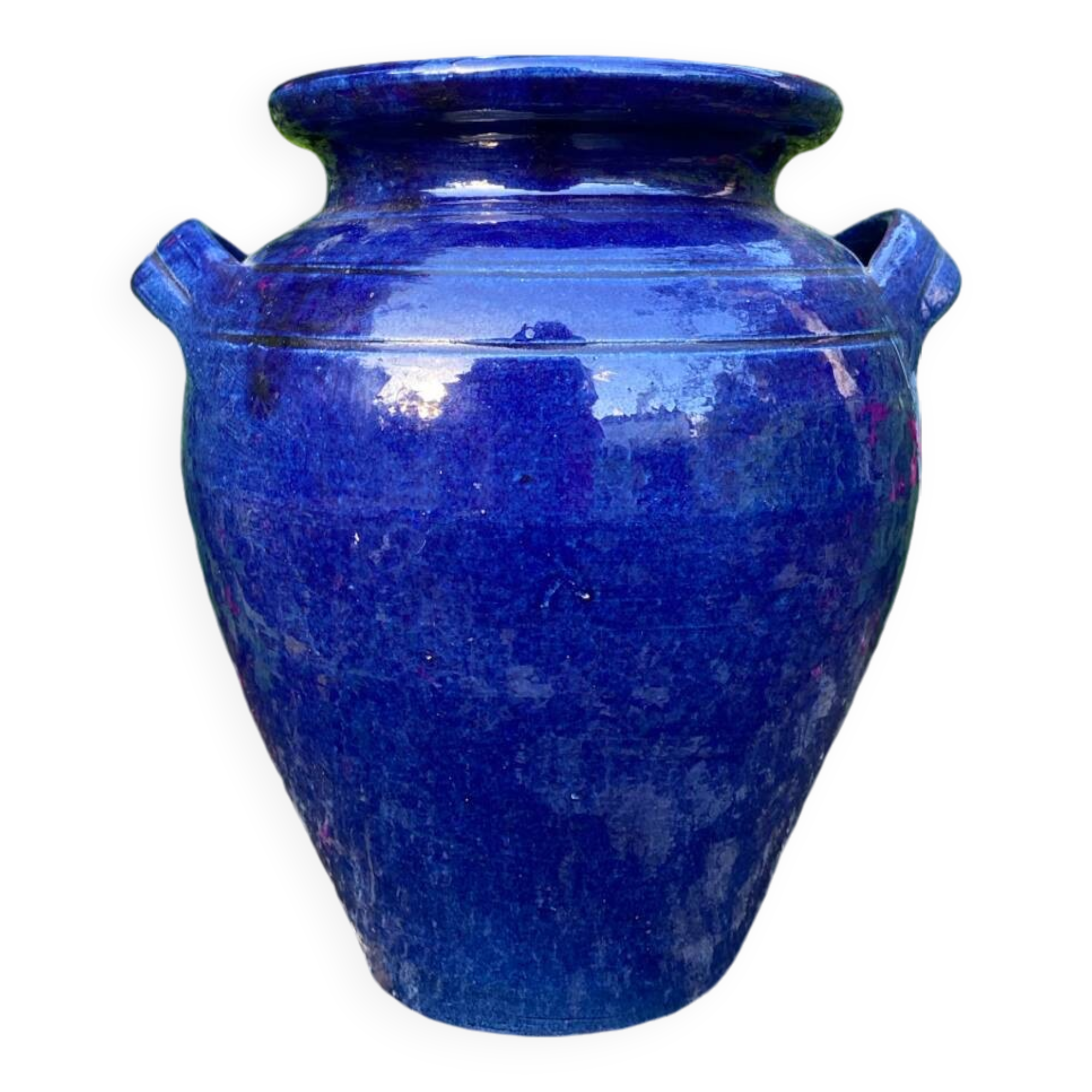 Glazed stoneware vase