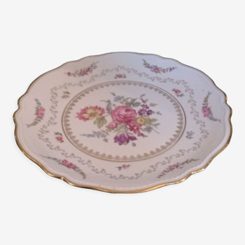 Plat service motif rose  porcelaine bavaroise