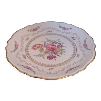 Plat service motif rose  porcelaine bavaroise