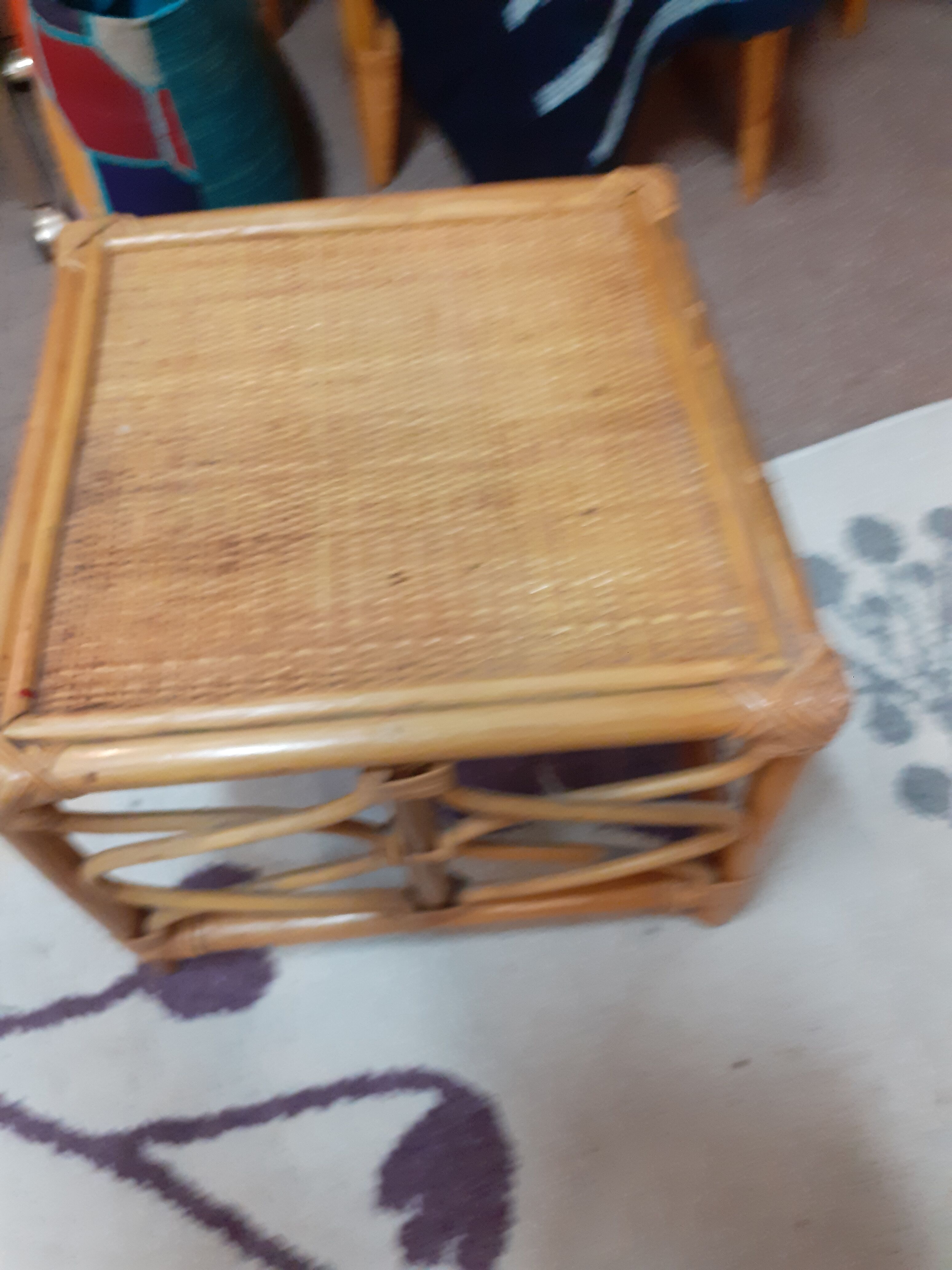 Rattan coffee table