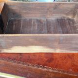 Flat mahogany desk in louis XVI style