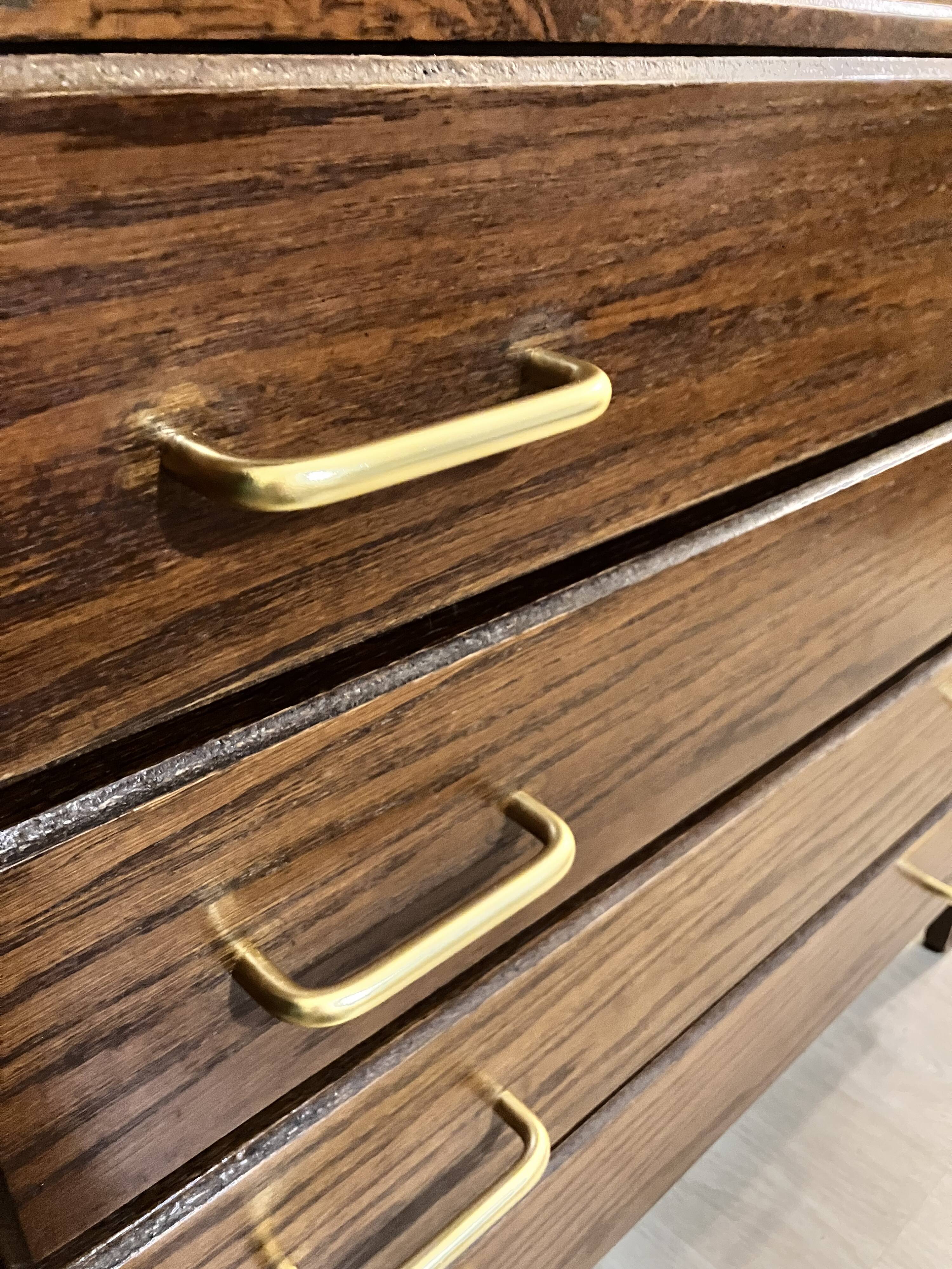 Vitrine commode bois année 70