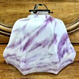 Old opal glass lampshade with up and down movement