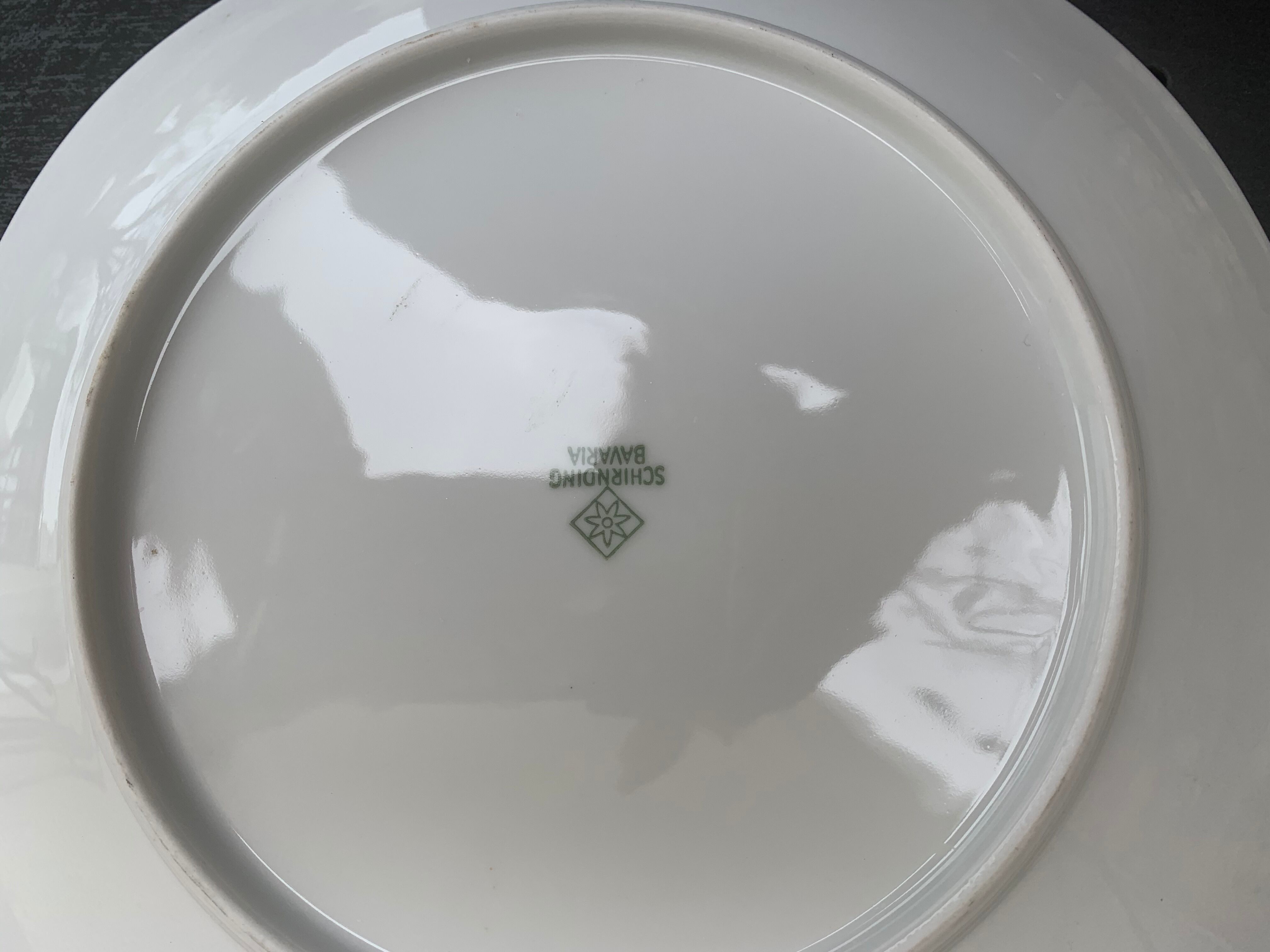 7 flat plates schirnding bavaria in white porcelain design design 1970
