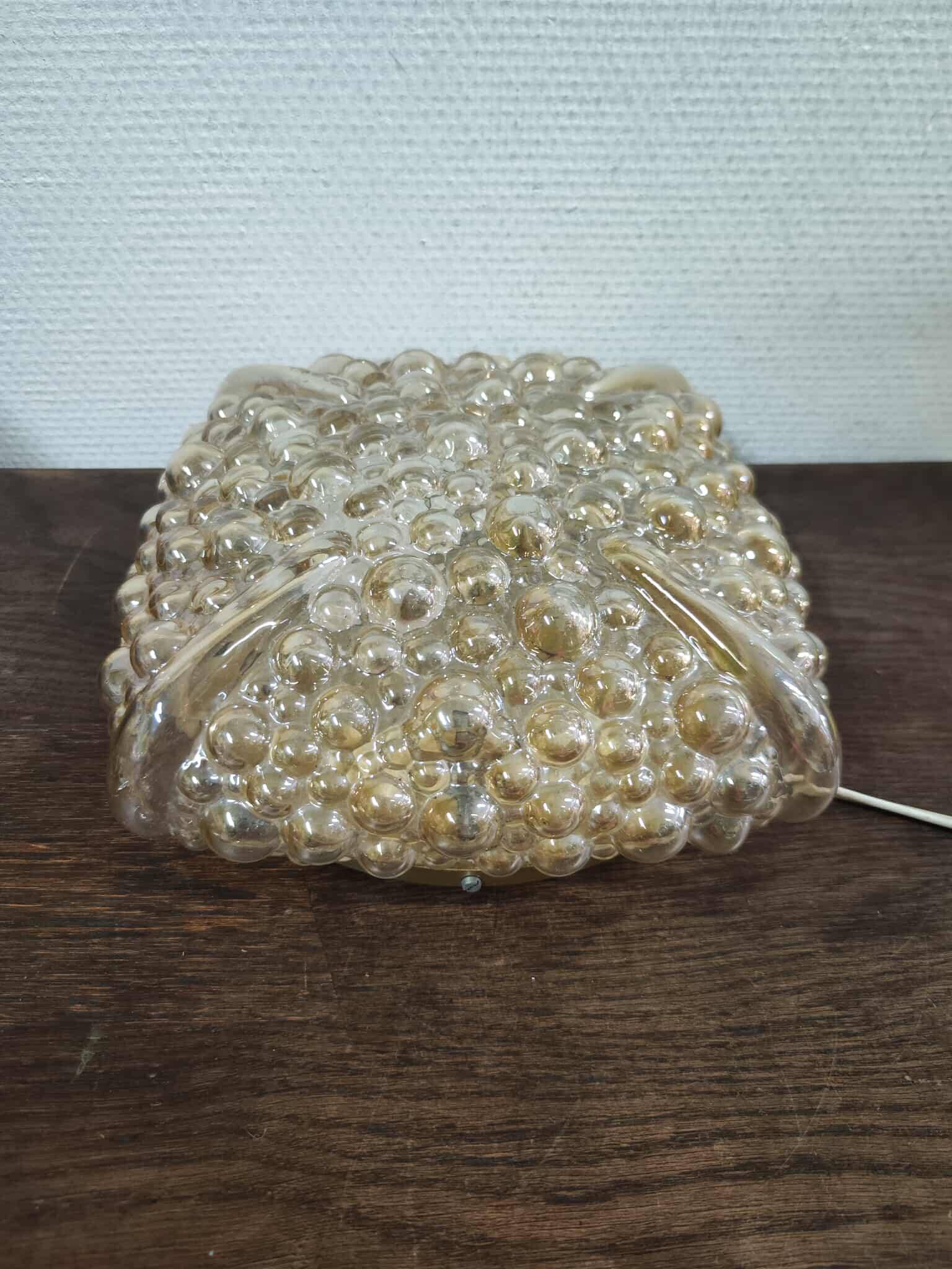 Amber bubble glass lamp, wall lamp or table lamp