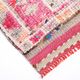 Raspberry Pink Tribal Vintage Runner Rug, Turkish Hallway Carpet,102x322 Cm