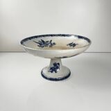 Pexonne iron earth compote dish, blue bird motif, late 19th century