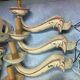 Antique chandelier in eastern faience, to be re-electrified, sold dismantled circa 1930