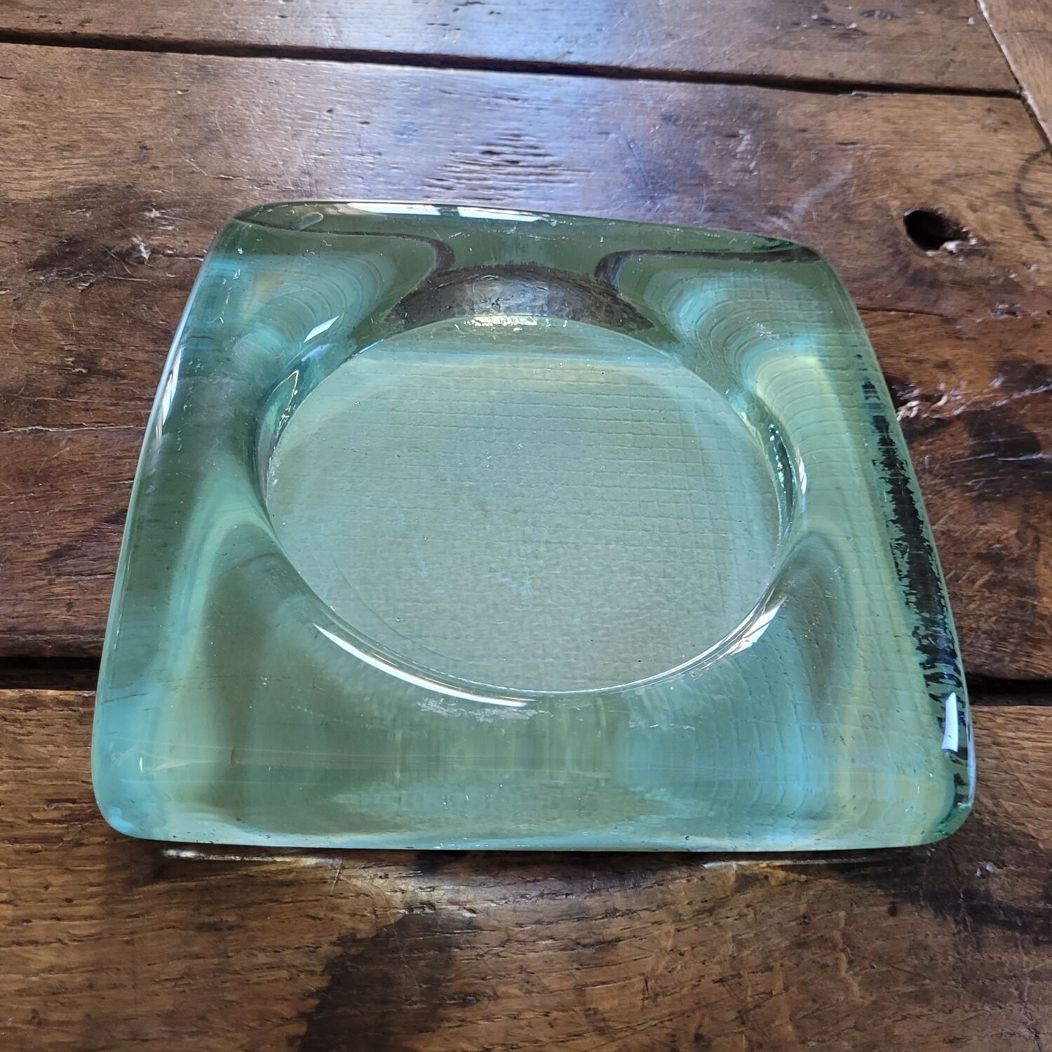 Vide poche brutaliste en pavé de verre de la Rochère - circa 1970