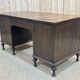 1930s English flat desk in oak