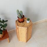 Vintage bamboo side table